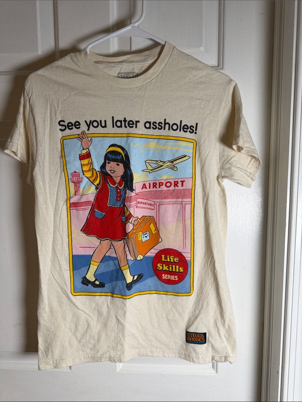 Steven Rhodes "Life Skills Series" Graphic Short Sleeve T-Shirt Size Small